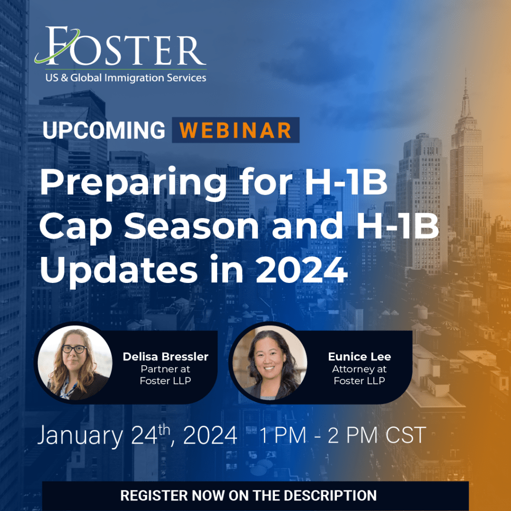 Upcoming Webinar: Preparing For H-1B Cap Season And H-1B Updates In ...